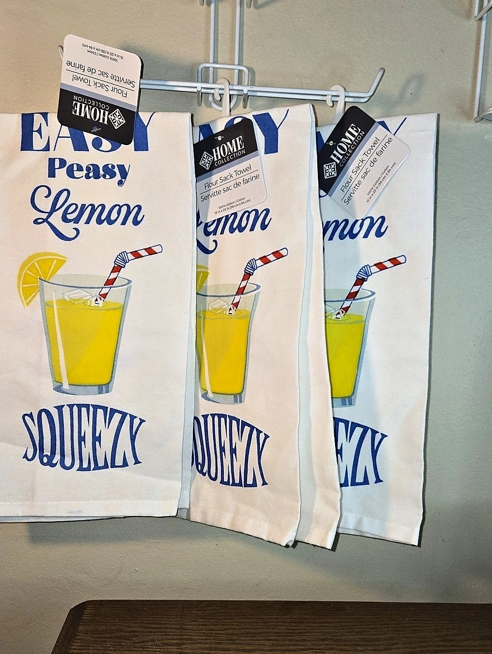 Home Collection Easy Peasy Lemon Squeezy Flour Sack Towel Cotton Kitchen Towels
